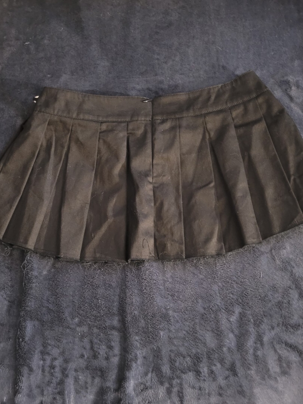Women's Dolls Kill Widow Pleated Mini Skirt w/ Metal Accents - Picture 3 of 5